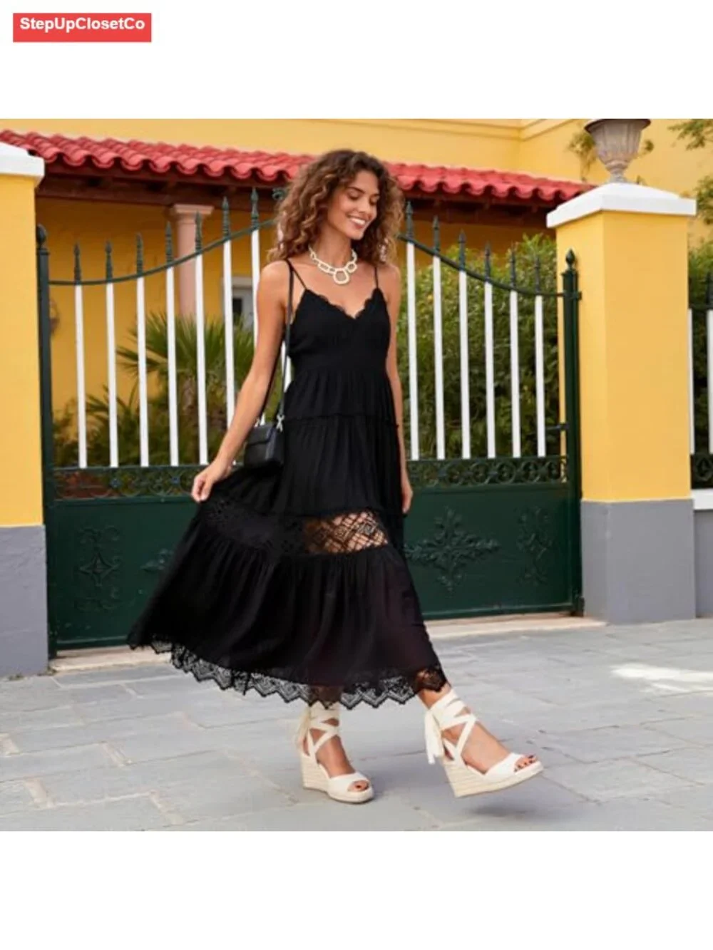 Straw Woven Wedge Sandals with Ankle Straps Square Toe Platform Summer Shoes